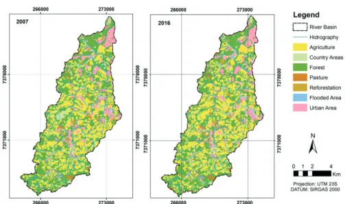 FIGURE 3 A. Quantitative figures in hectares of gain and loss between 2007 and 2016. B
