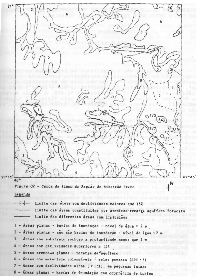 Figura 3.2 -Carta de Risco de Ribeirão Preto 1991 