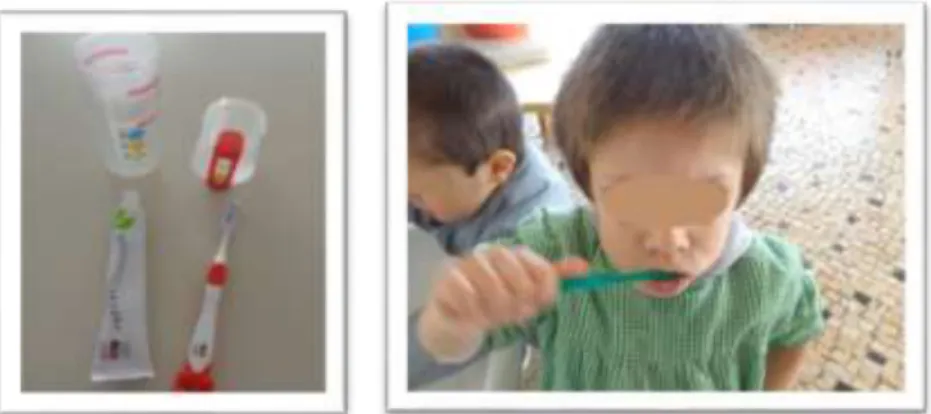 Figura 15: Criança a lavar os dentes. 