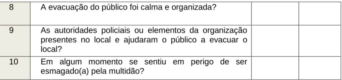 Tabela em Exel da análise quantitativa 