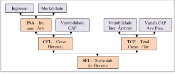 Figura 4. Modelo de indicadores para avaliação da  Sustentabilidade da Floresta.