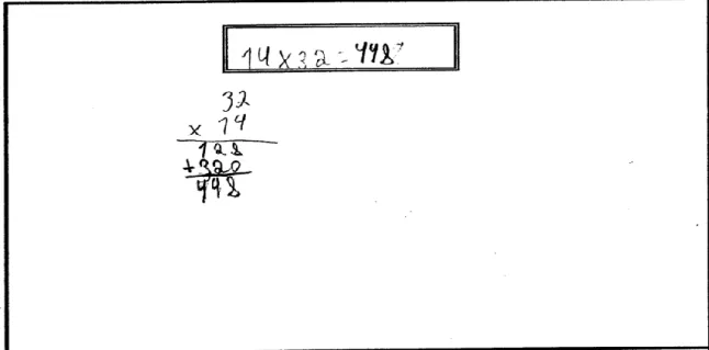 Figura 16. Representação da multiplicação recorrendo ao algoritmo de Eduardo e Simone  – tarefa 2