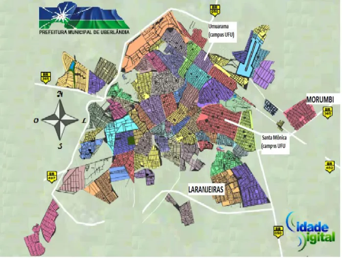 Figura 2 - Mapa digital de Uberlândia 