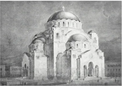 Figure  4.  Nestorovic  and  Deroko,  Saint  Sava  Church,  final  joint  project  (Jovanovic,  Z
