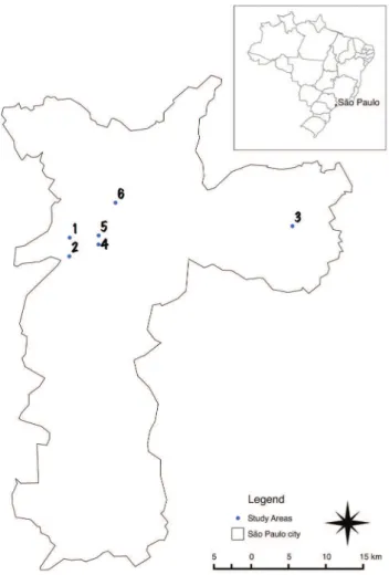 Table 2. Area, street extension, route extension, number  of households and the interval used in systematic random  sampling of households in the study areas