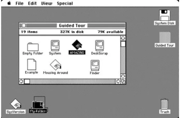 FIGURA 1.8 – Imagem da primeira vers˜ao (original) do Desktop do Macintosh