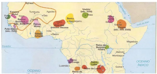 Figura 4 – Grupos e nações escravizadas no Maranhão e Grão Pará 