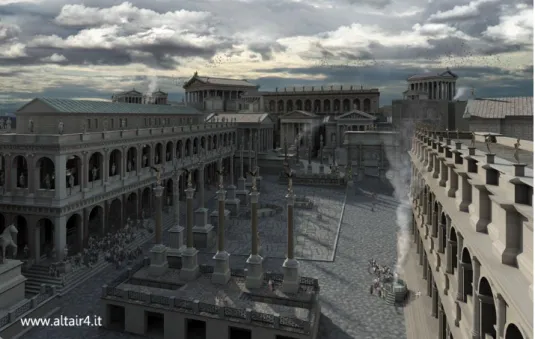 Figure 1.10: Digital Graphic reconstruction of the ancient Roman Forum (Rome) developed by Altair4 Multimedia   Image courtesy of Altair4 Multimedia - Italy 