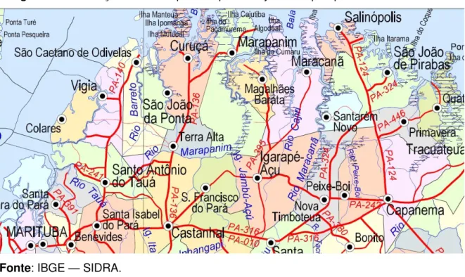 Figura 2: Localização do município em que os sujeitos da pesquisa residem e atuam