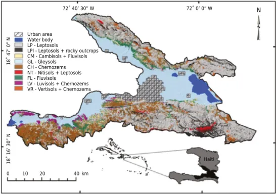 Figure 9.  Soil map generated with the classifier Multinomial Logistic Regression - western Haiti, Caribbean.