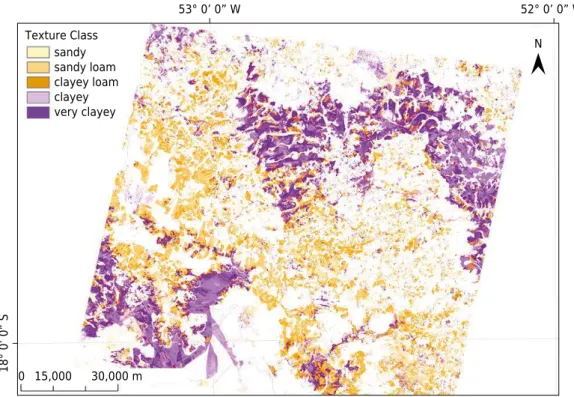 Figure 7.  Map of texture classes of Area 2.