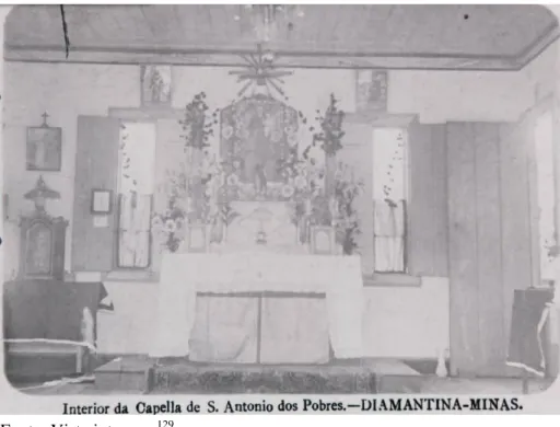 Figura 4 - Capela Santo Antônio dos Pobres, localizada no interior da Casa de Recolhimento  em  Diamantina