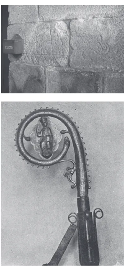 Fig. 5 - Grafito no interior da  igreja da Ermida (parede sul, junto ao portal)