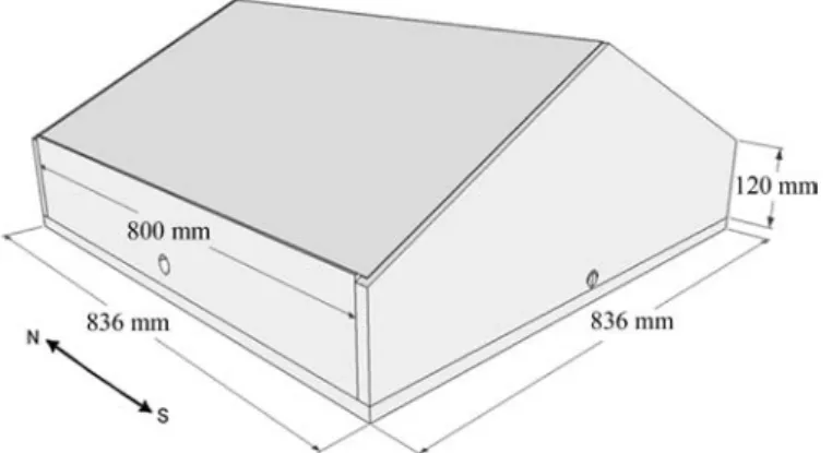 Figure 1. Isometric perspective of the pilot-scale solar  still. 