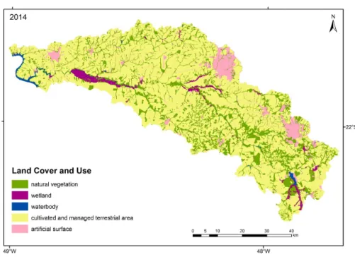 Figure 3. Land cover and use in Jacaré-Guaçu Watershed, in 2014.