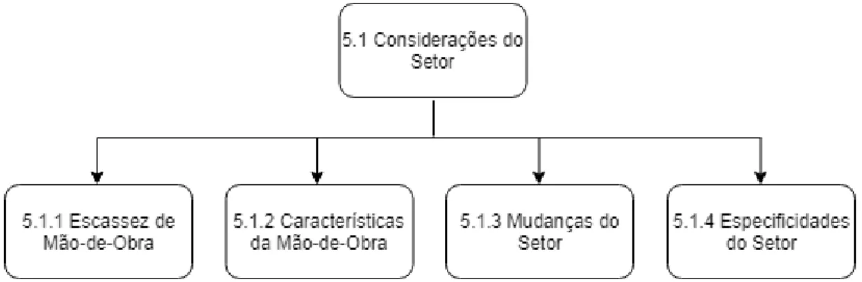 Figura 2 - Sistema de categorias 1 “Considerações do setor” 