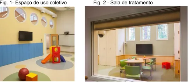 Fig. 1- Espaço de uso coletivo Fig. 2 - Sala de tratamento