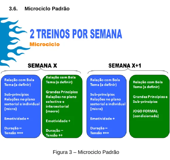 Figura 2 – Exemplo de unidade de treino do escalão de Intermédio e Básico. 