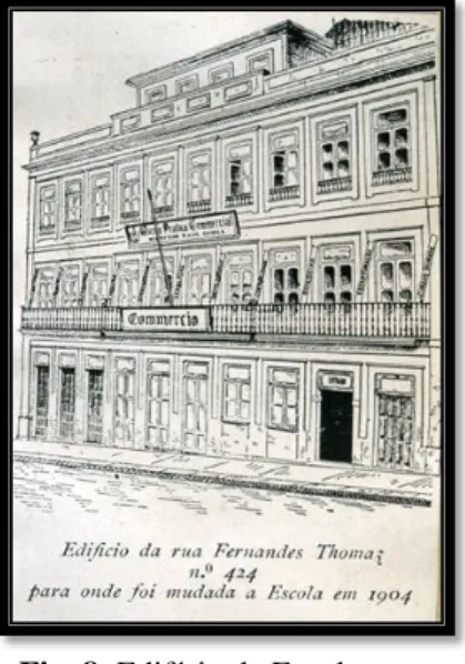 Fig. 8: Edifício da Escola na rua  Fernandes Tomás, para onde foi 