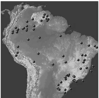 Figura 1: Distribuição do Phrynops geoffroanus na América Latina.  