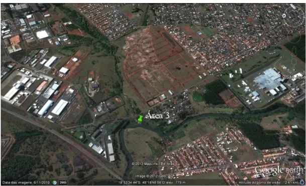 Figura 7: Entorno da Área 3, nas imediações da  Avenida Coronel José Teófilo Carneiro,  Uberlândia, MG