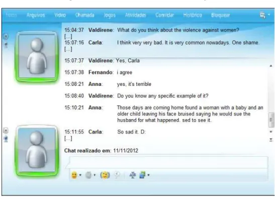 Figura 9 – Recorte de chat 3 via MSN Messenger 