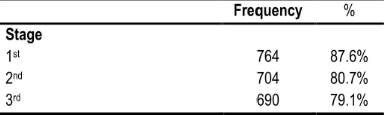 Table 7 – Sample demographics’ flow of decision 