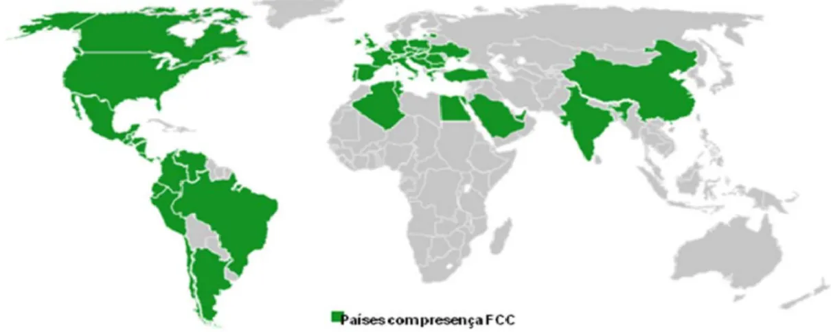 Figura 1 – Países com presença FCC 