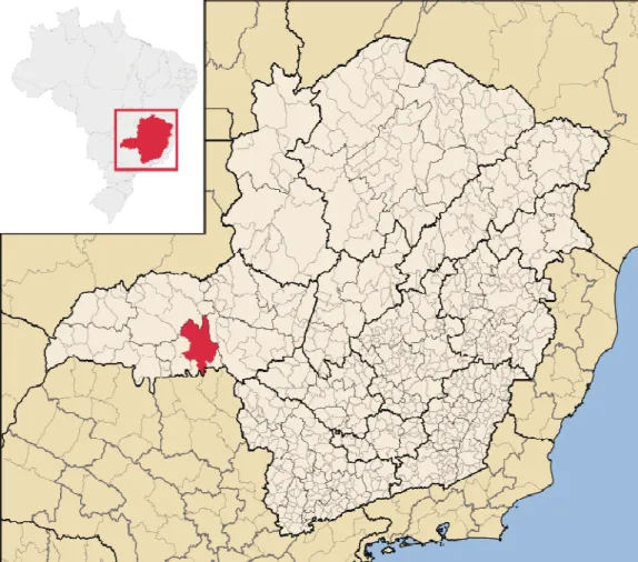 Figura 2 - Localização do município de Uberaba em Minas Gerais 