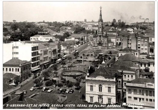 Figura 4: Centro da cidade de Uberaba/Praça Rui Barbosa – Década de 1950  
