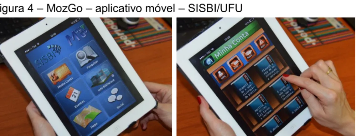 Figura 4  –  MozGo  –  aplicativo móvel  –  SISBI/UFU 