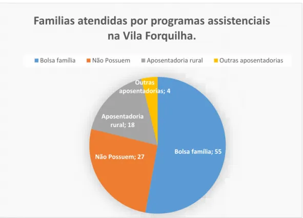 GRÁFICO 5- Familias atendidas por programas assistenciais. 