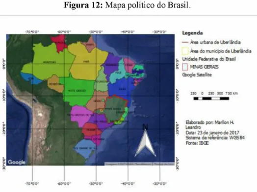 Figura 12: Mapa político do Brasil.
