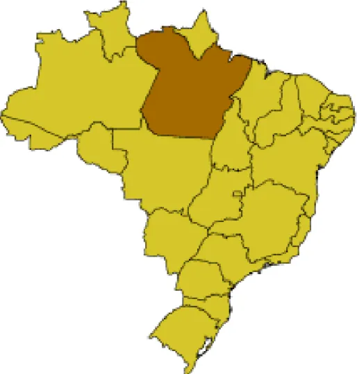 FIGURA 1: Mapa do Brasil e Estado do Pará Fonte: Prefeitura Municipal de Belém, 2005.