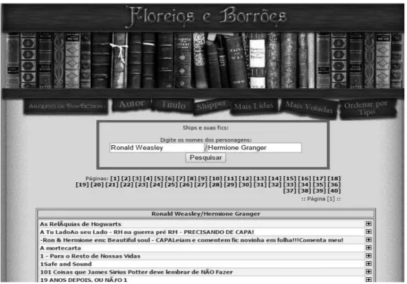Figura 2 – Área Shipper no site Floreios e Borrões 