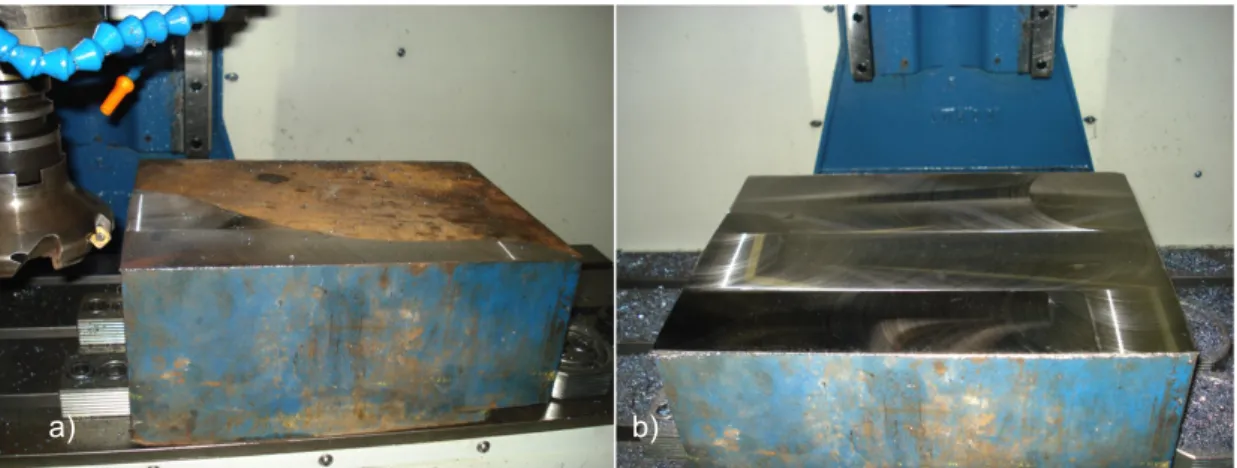 Figura 3.5 – Preparação do corpo de prova, material com camada de óxido (a), material sem  camada de óxido (b)