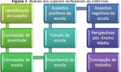 Figura 3  Roteiro dos aspectos norteadores da entrevista 