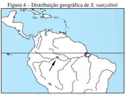 Figura 4  –  Distribuição geográfica de S. vanzolinii 