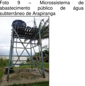 Foto  9  – Microssistema  de  abastecimento  público  de  água  subterrâneo de Arapiranga 