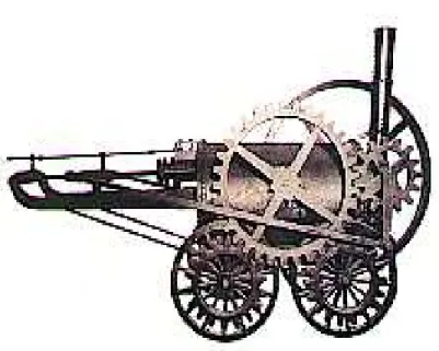 Figura 1 - Locomotiva de Treevithick, 1804.  