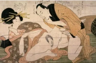 Figura 3: Courtesan and client preparing to make love, Kitagawa Utamaro, ~1800 3