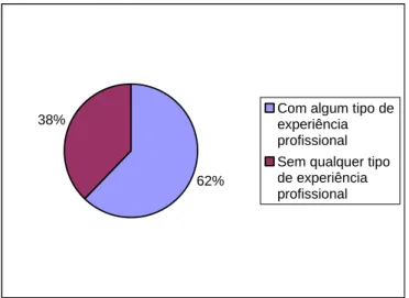 Figura I: Experiência profissional dos alunos participantes  