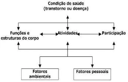 Figura 2 - Modelo interações entre os componentes da CIF (OMS - CIF, 2004). 