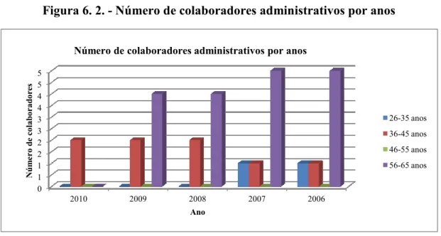 Figura 6. 3. - Número de colaboradores operacionais por anos 