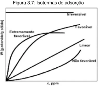 Figura 3.7: Isotermas de adsorção 