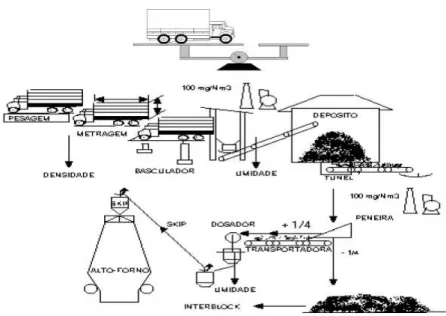 Figura 2.6- Fluxograma do carvão vegetal.