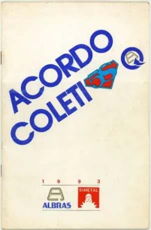 Figura 2: Capa do Acordo Coletivo/93 da ALBRAS