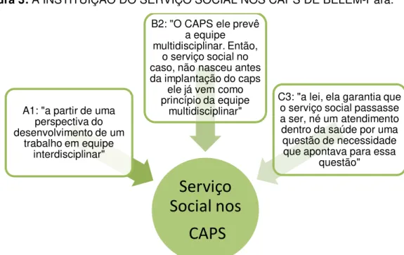 Figura 3: A INSTITUIÇÃO DO SERVIÇO SOCIAL NOS CAPS DE BELÉM-Pará. 