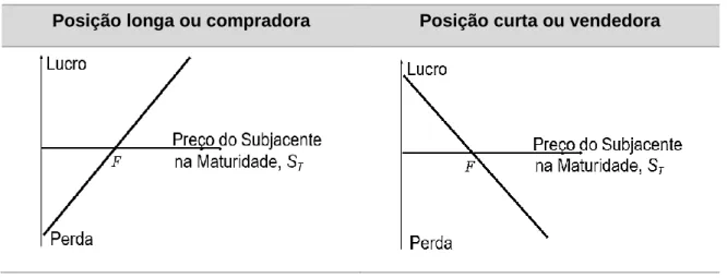 Tabela 3.2. – Ganho ou perda das posições longas e curtas  Ganho  Perda  Posição longa (Comprador)  S T  – F  F - S T