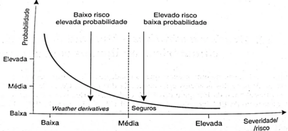 Figura 3.3. – Utilização de instrumentos na gestão de risco das condições climatéricas  Fonte: Ferreira (2008:300) 